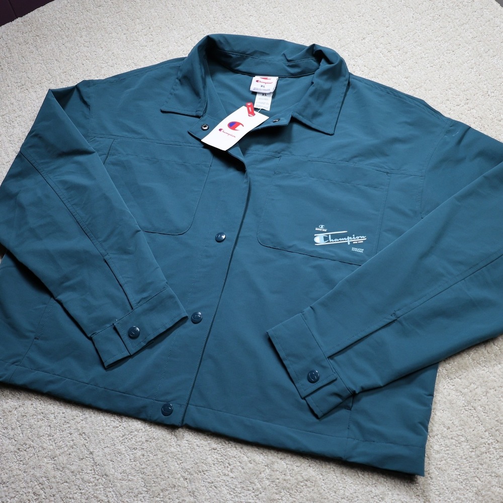 Champion Match Coaches Layering Piece Jacket Teal XL CPW253JK02005
